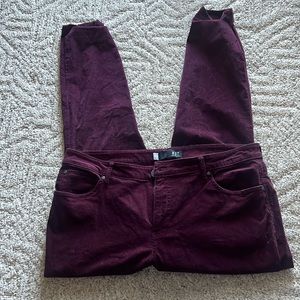 Burgundy corduroy pants